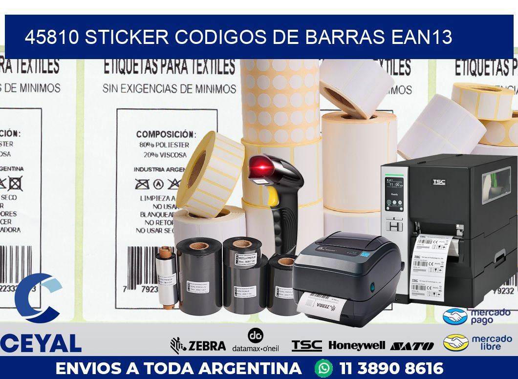 45810 STICKER CODIGOS DE BARRAS EAN13