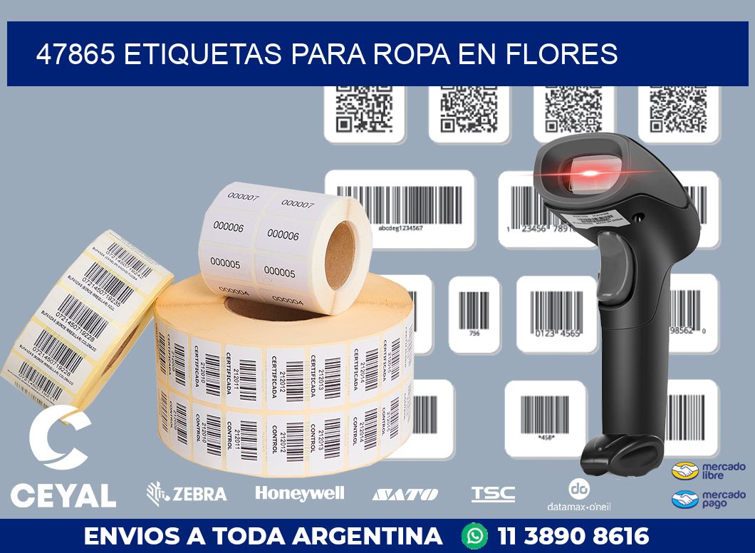 47865 ETIQUETAS PARA ROPA EN FLORES