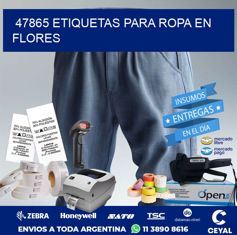 47865 ETIQUETAS PARA ROPA EN FLORES