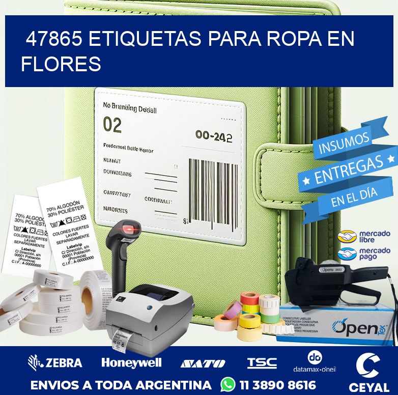 47865 ETIQUETAS PARA ROPA EN FLORES