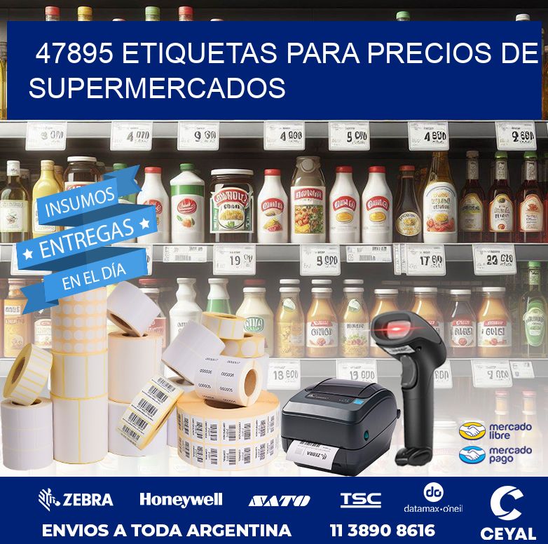 47895 ETIQUETAS PARA PRECIOS DE SUPERMERCADOS