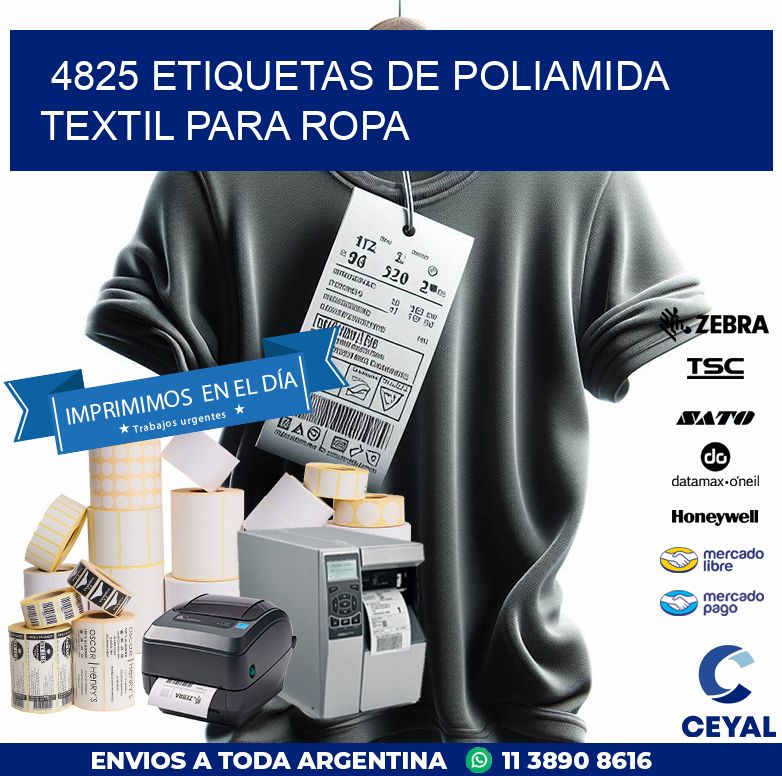 4825 ETIQUETAS DE POLIAMIDA TEXTIL PARA ROPA