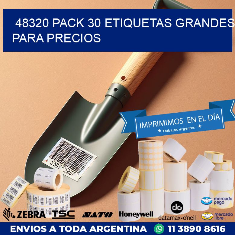 48320 PACK 30 ETIQUETAS GRANDES PARA PRECIOS