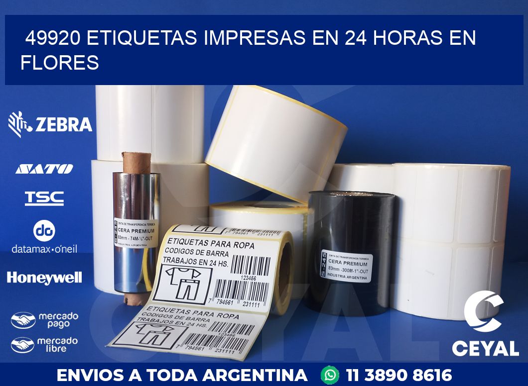 49920 ETIQUETAS IMPRESAS EN 24 HORAS EN FLORES