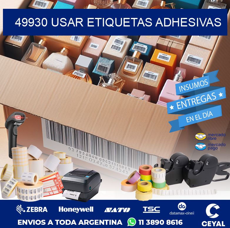 49930 USAR ETIQUETAS ADHESIVAS