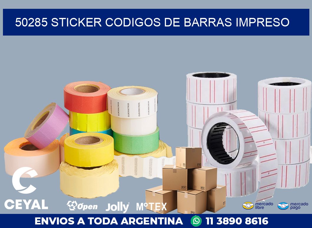 50285 STICKER CODIGOS DE BARRAS IMPRESO