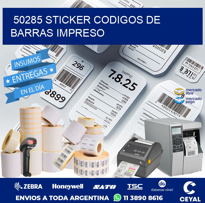 50285 STICKER CODIGOS DE BARRAS IMPRESO