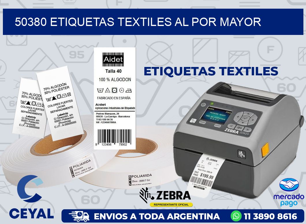 50380 ETIQUETAS TEXTILES AL POR MAYOR