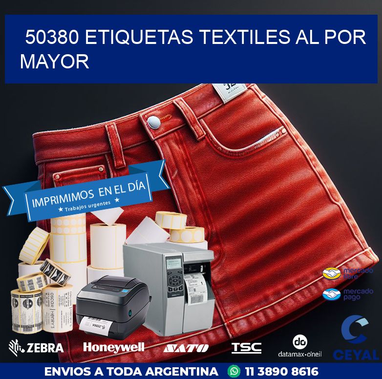 50380 ETIQUETAS TEXTILES AL POR MAYOR