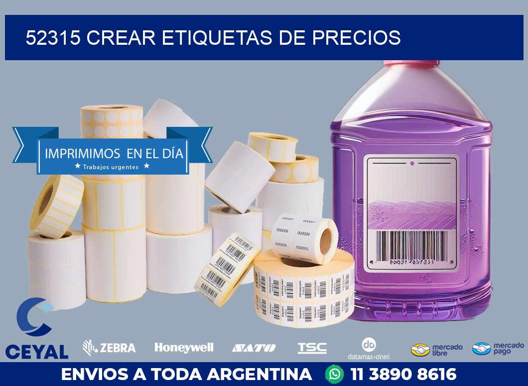 52315 CREAR ETIQUETAS DE PRECIOS
