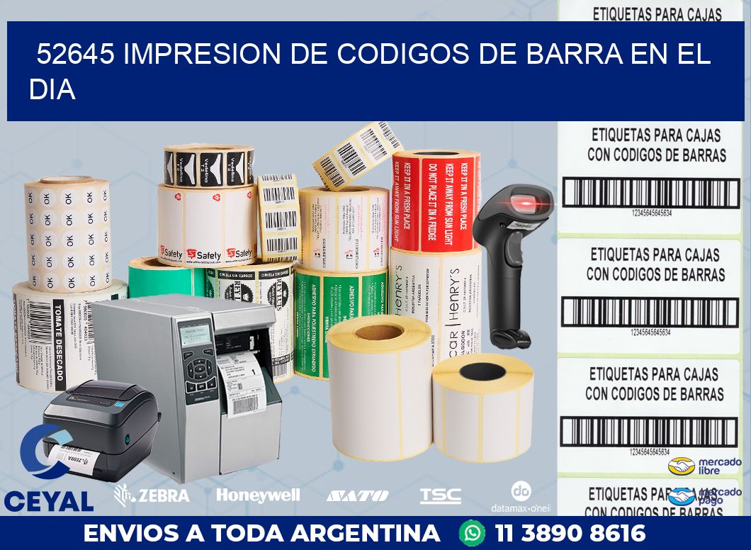 52645 IMPRESION DE CODIGOS DE BARRA EN EL DIA