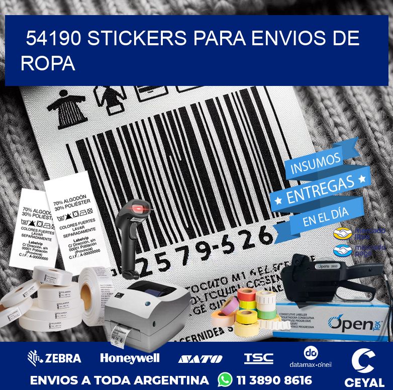 54190 STICKERS PARA ENVIOS DE ROPA