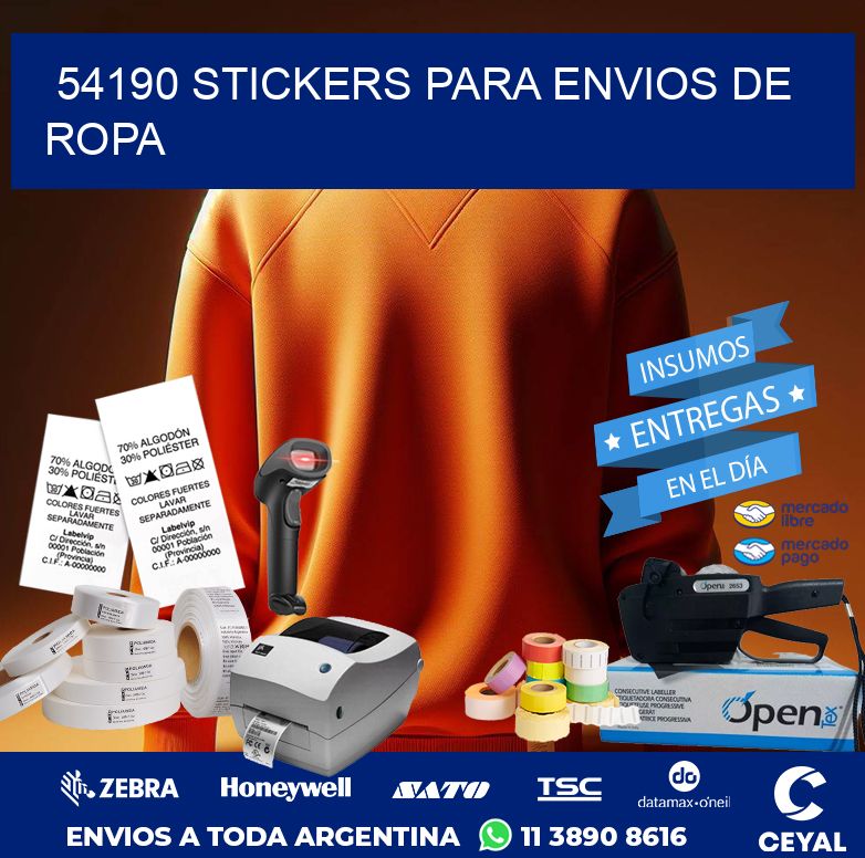 54190 STICKERS PARA ENVIOS DE ROPA