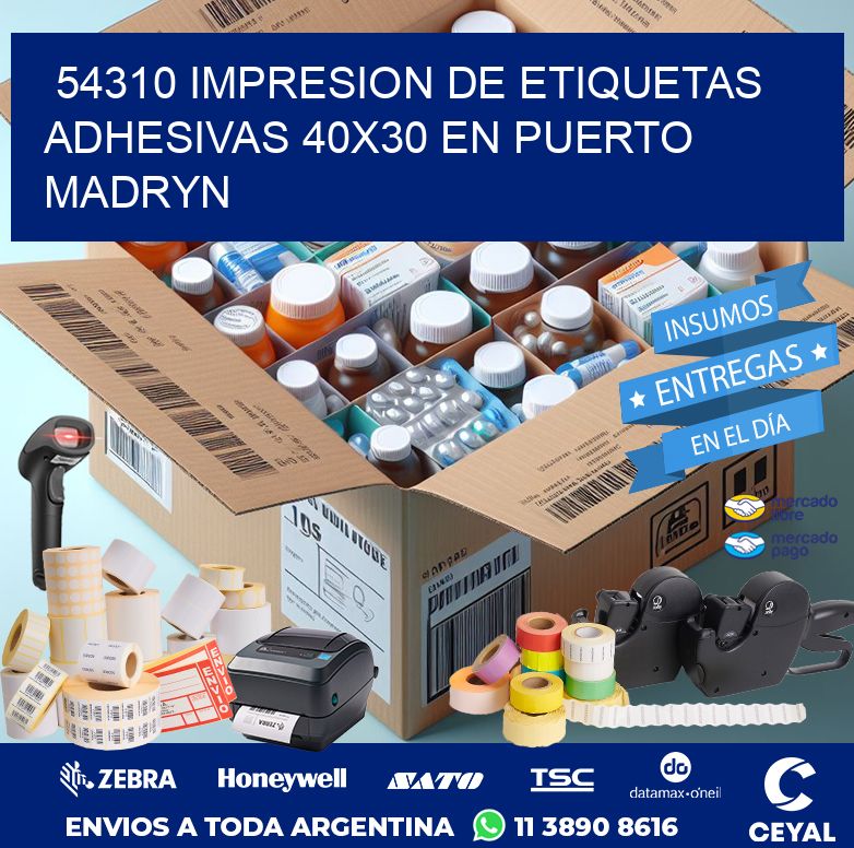 54310 IMPRESION DE ETIQUETAS ADHESIVAS 40X30 EN PUERTO MADRYN