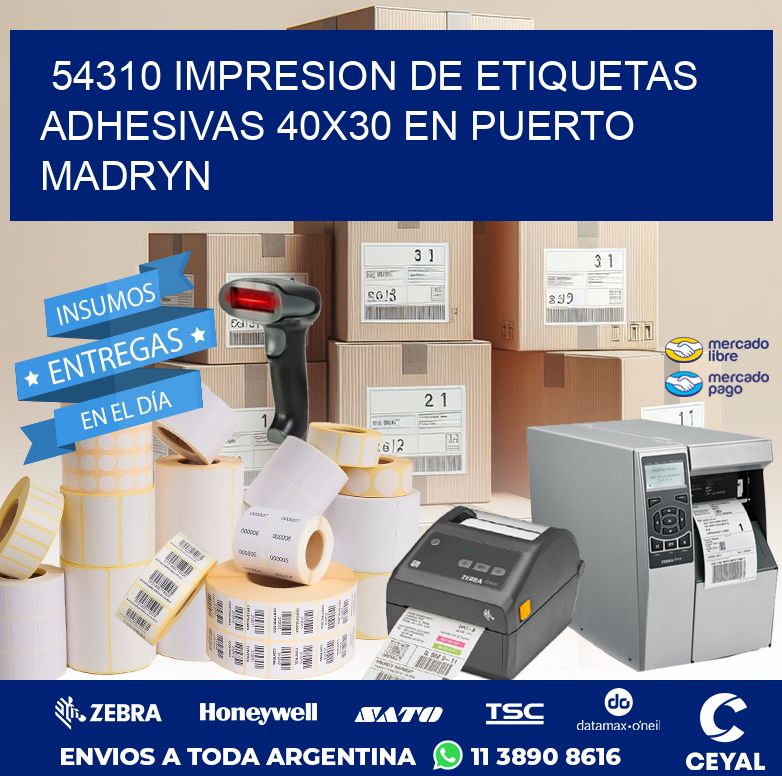 54310 IMPRESION DE ETIQUETAS ADHESIVAS 40X30 EN PUERTO MADRYN