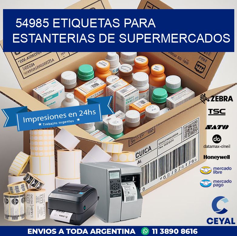 54985 ETIQUETAS PARA ESTANTERIAS DE SUPERMERCADOS