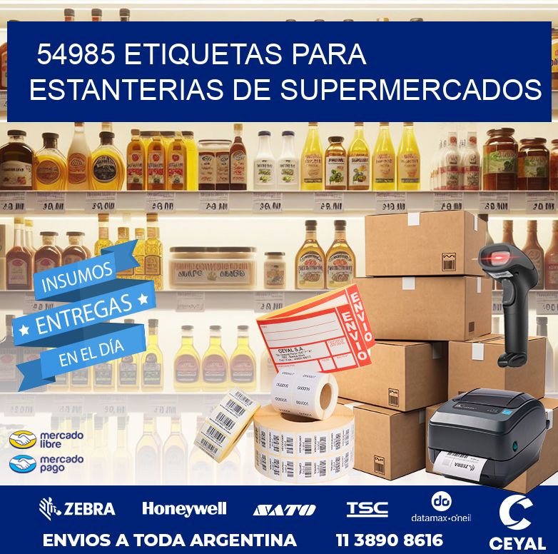 54985 ETIQUETAS PARA ESTANTERIAS DE SUPERMERCADOS
