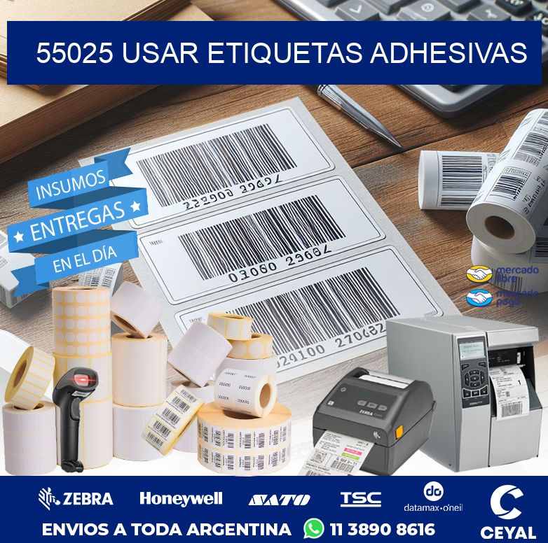 55025 USAR ETIQUETAS ADHESIVAS