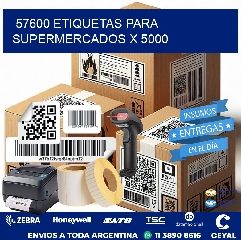 57600 ETIQUETAS PARA SUPERMERCADOS X 5000