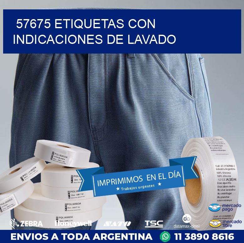 57675 ETIQUETAS CON INDICACIONES DE LAVADO