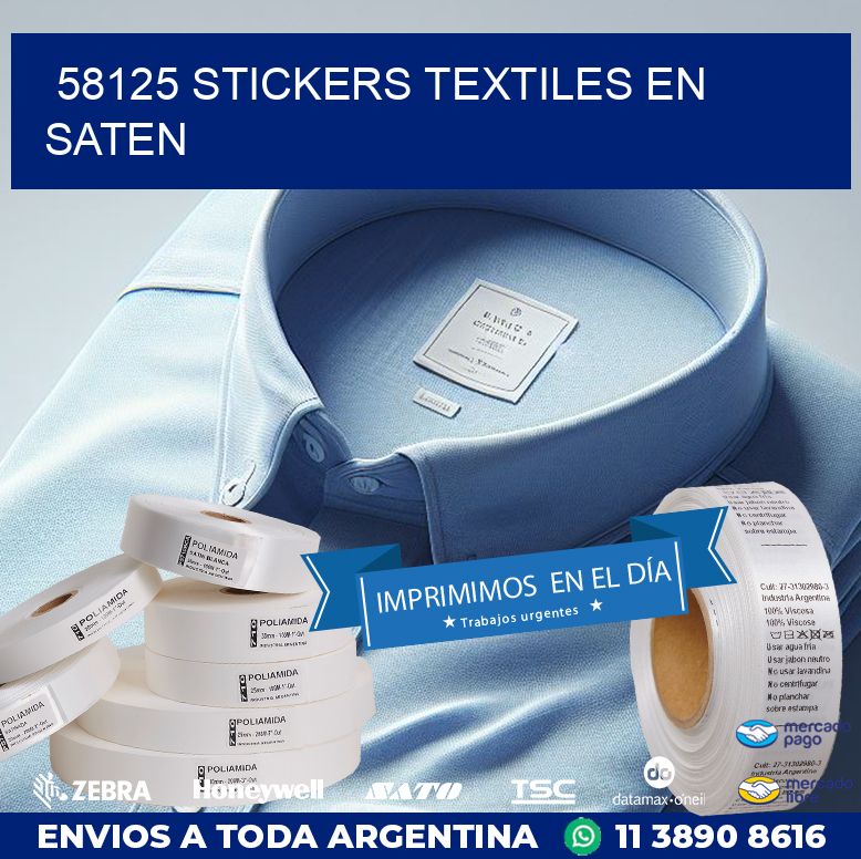 58125 STICKERS TEXTILES EN SATEN
