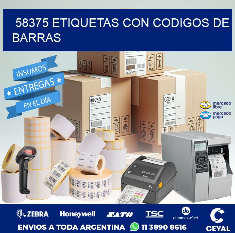 58375 ETIQUETAS CON CODIGOS DE BARRAS