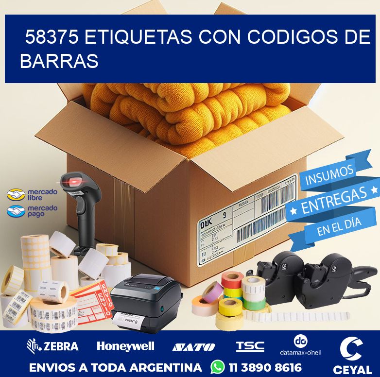 58375 ETIQUETAS CON CODIGOS DE BARRAS