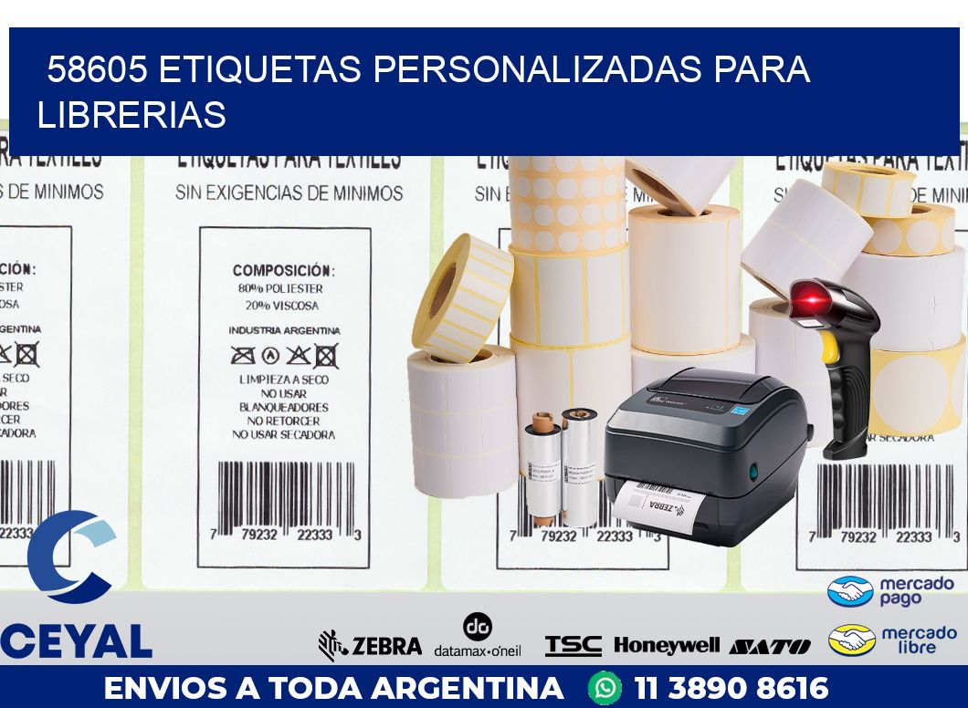 58605 ETIQUETAS PERSONALIZADAS PARA LIBRERIAS
