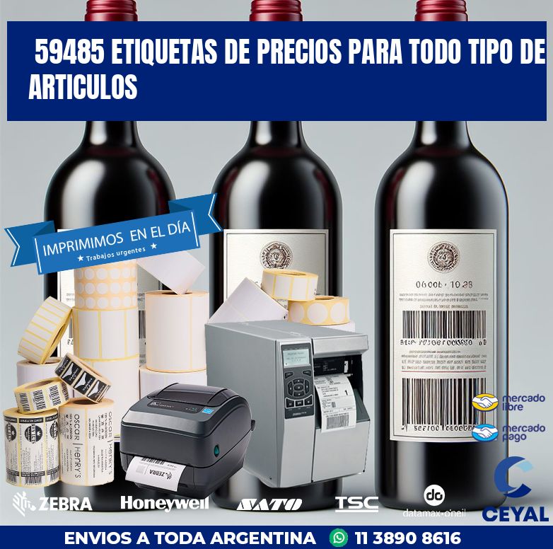 59485 ETIQUETAS DE PRECIOS PARA TODO TIPO DE ARTICULOS