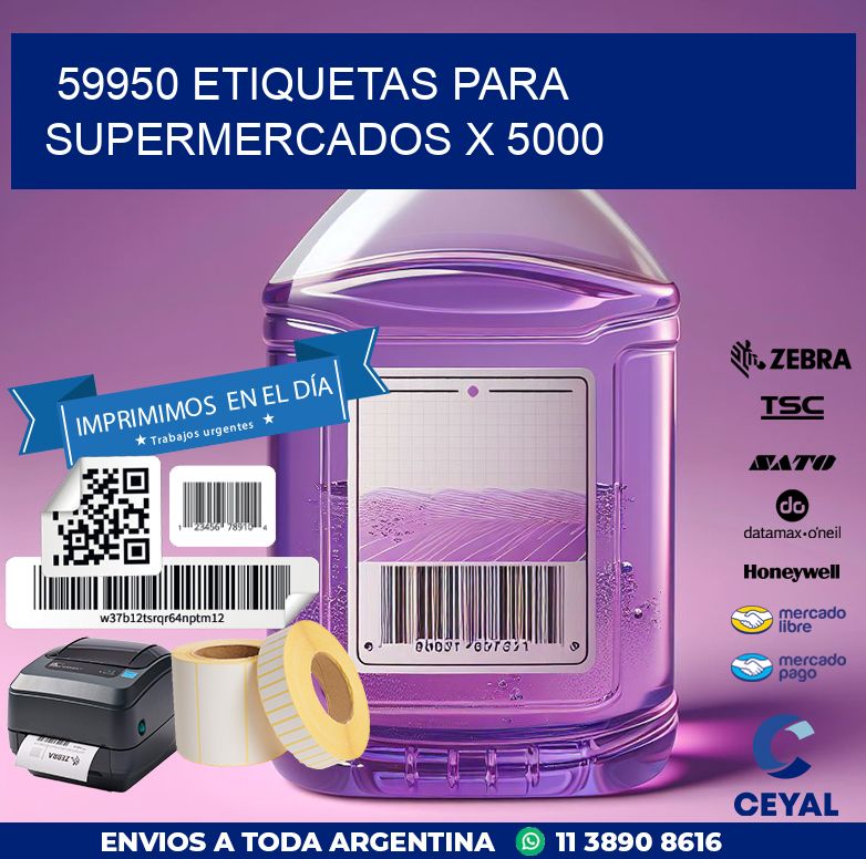 59950 ETIQUETAS PARA SUPERMERCADOS X 5000
