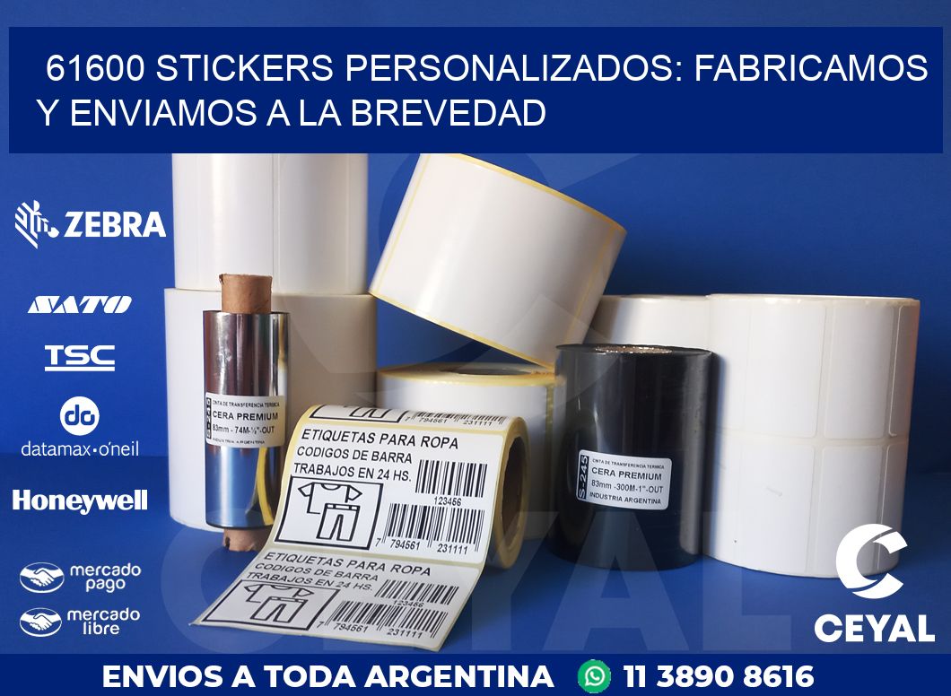 61600 STICKERS PERSONALIZADOS: FABRICAMOS Y ENVIAMOS A LA BREVEDAD