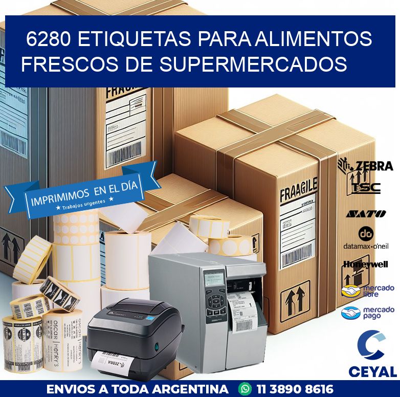6280 ETIQUETAS PARA ALIMENTOS FRESCOS DE SUPERMERCADOS