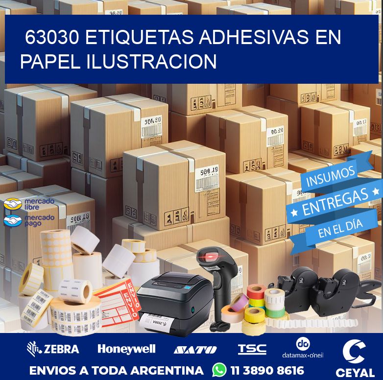 63030 ETIQUETAS ADHESIVAS EN PAPEL ILUSTRACION