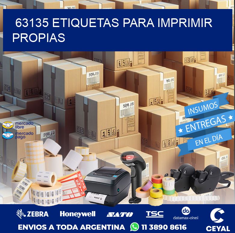 63135 ETIQUETAS PARA IMPRIMIR PROPIAS