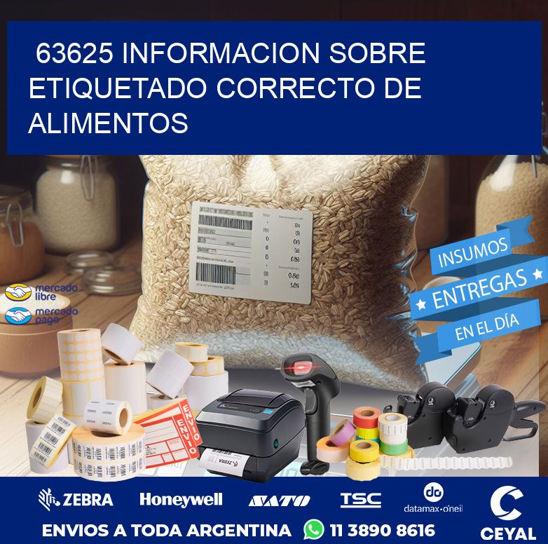 63625 INFORMACION SOBRE ETIQUETADO CORRECTO DE ALIMENTOS
