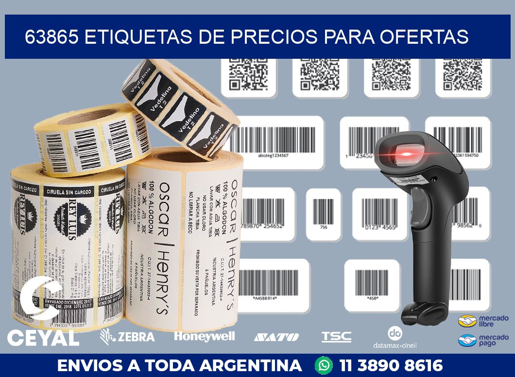 63865 ETIQUETAS DE PRECIOS PARA OFERTAS