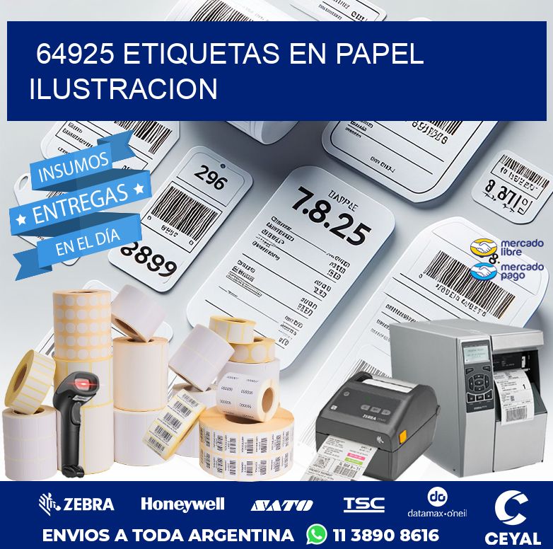 64925 ETIQUETAS EN PAPEL ILUSTRACION