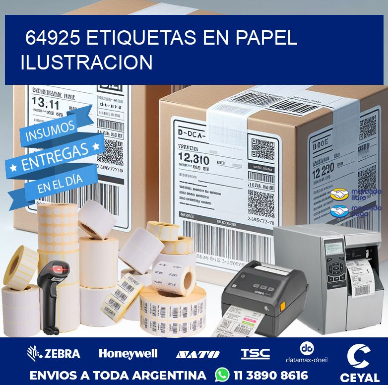 64925 ETIQUETAS EN PAPEL ILUSTRACION