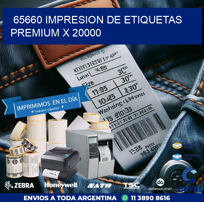 65660 IMPRESION DE ETIQUETAS PREMIUM X 20000