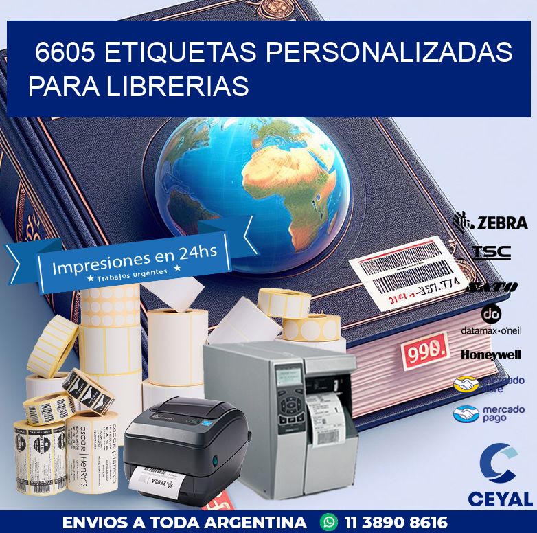 6605 ETIQUETAS PERSONALIZADAS PARA LIBRERIAS