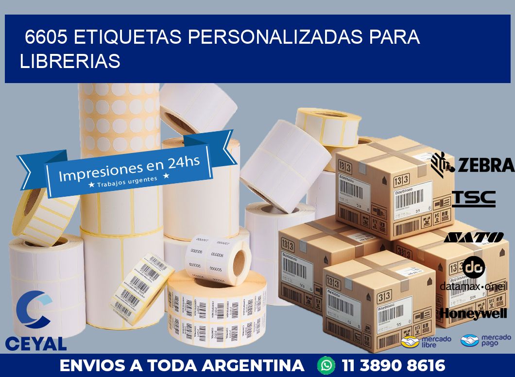 6605 ETIQUETAS PERSONALIZADAS PARA LIBRERIAS