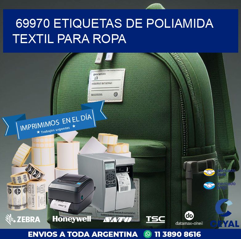 69970 ETIQUETAS DE POLIAMIDA TEXTIL PARA ROPA