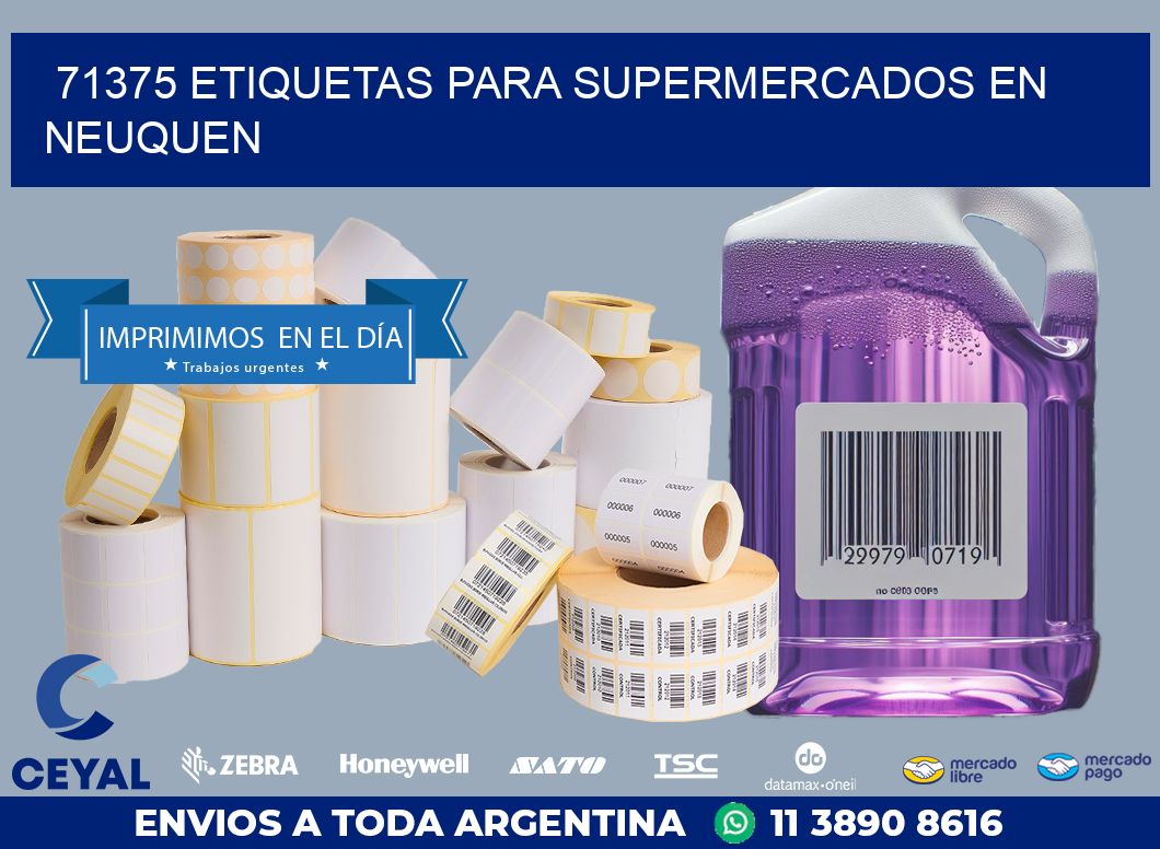 71375 ETIQUETAS PARA SUPERMERCADOS EN NEUQUEN