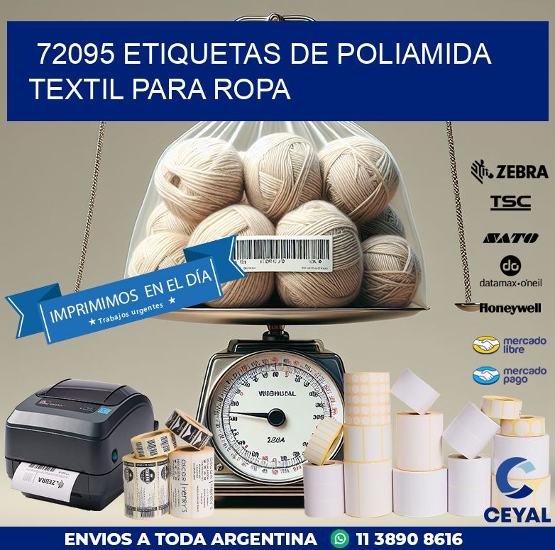 72095 ETIQUETAS DE POLIAMIDA TEXTIL PARA ROPA