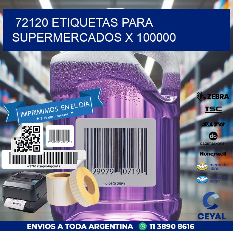 72120 ETIQUETAS PARA SUPERMERCADOS X 100000