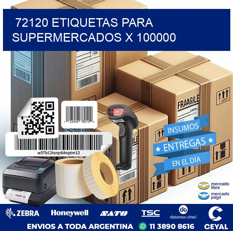 72120 ETIQUETAS PARA SUPERMERCADOS X 100000