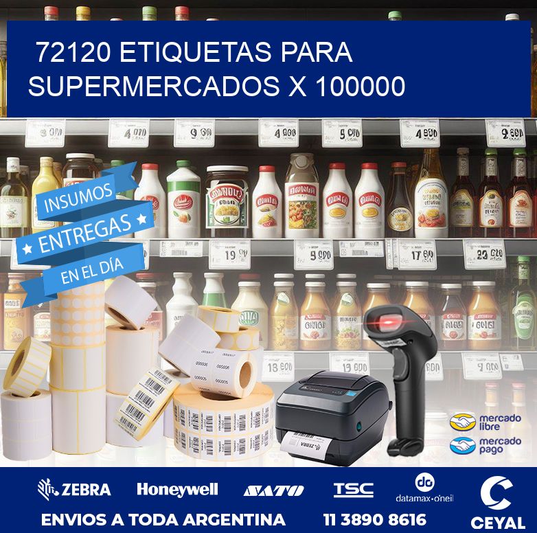 72120 ETIQUETAS PARA SUPERMERCADOS X 100000