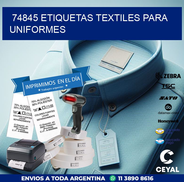 74845 ETIQUETAS TEXTILES PARA UNIFORMES