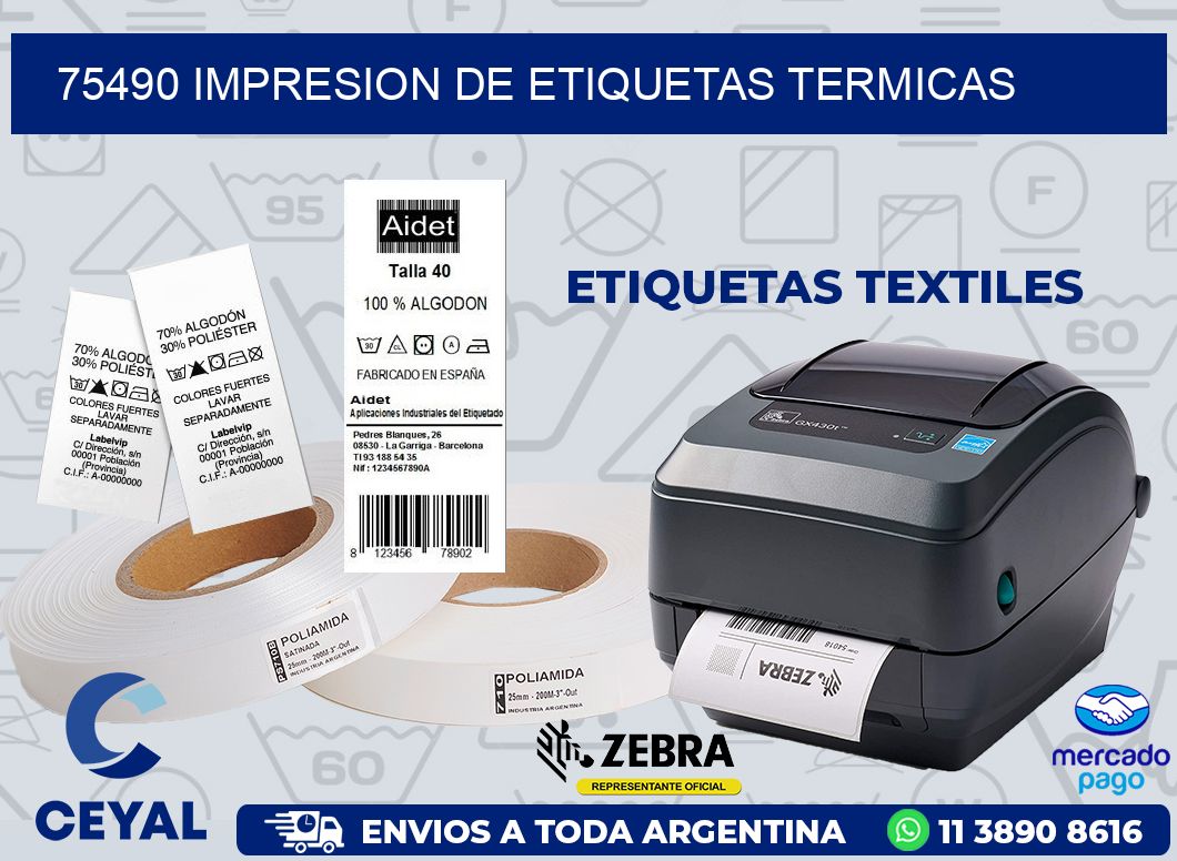 75490 IMPRESION DE ETIQUETAS TERMICAS