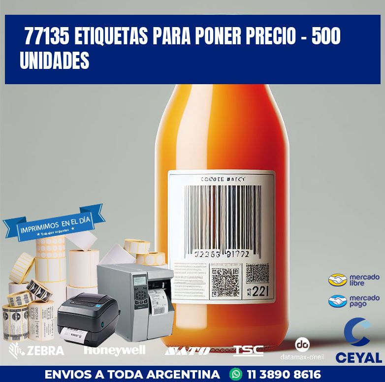 77135 ETIQUETAS PARA PONER PRECIO - 500 UNIDADES